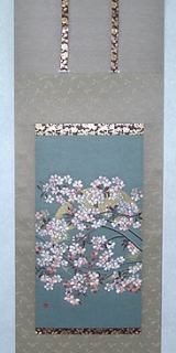 掛軸　刺繍